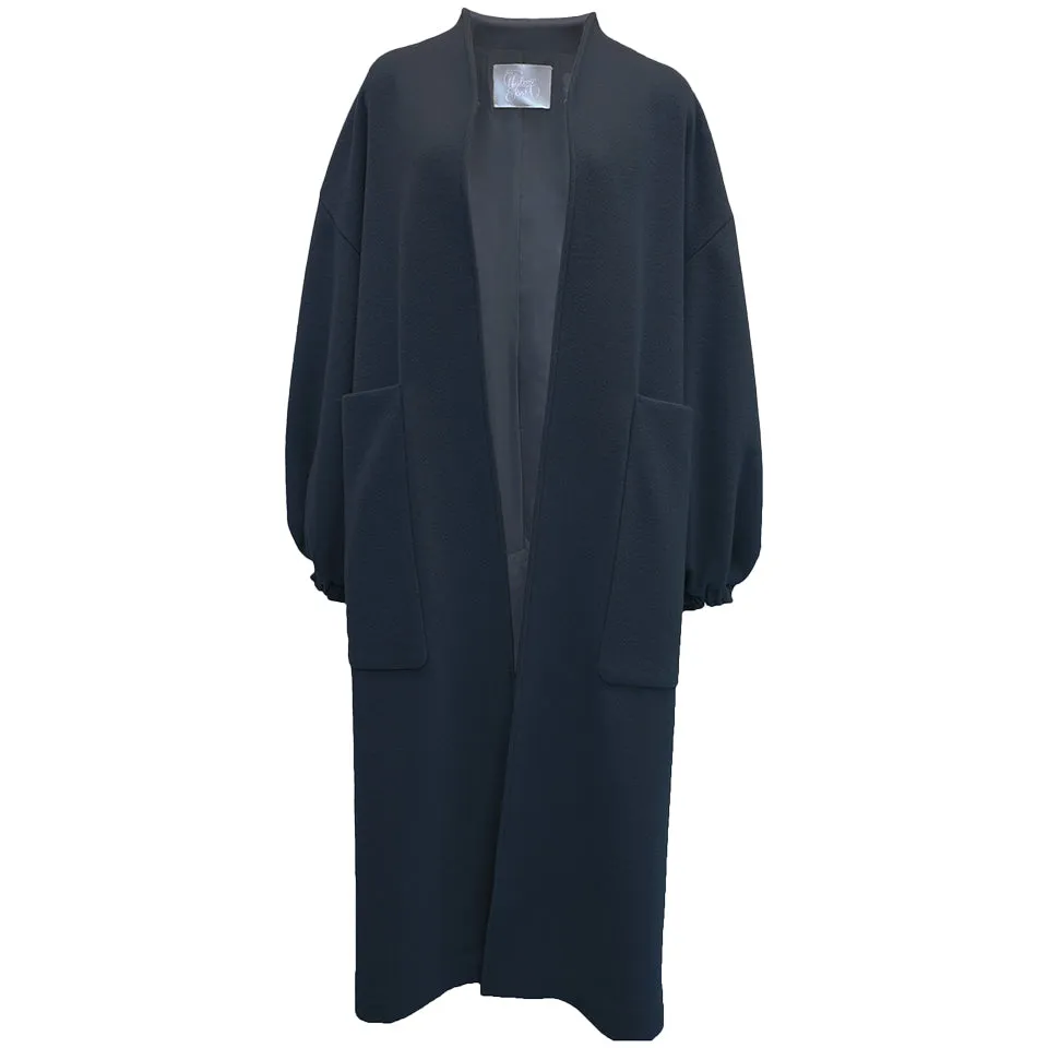 Oversized sustainable wool coat