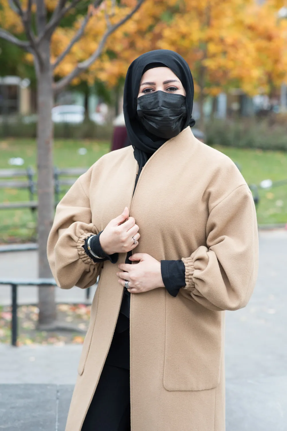 Oversized sustainable wool coat