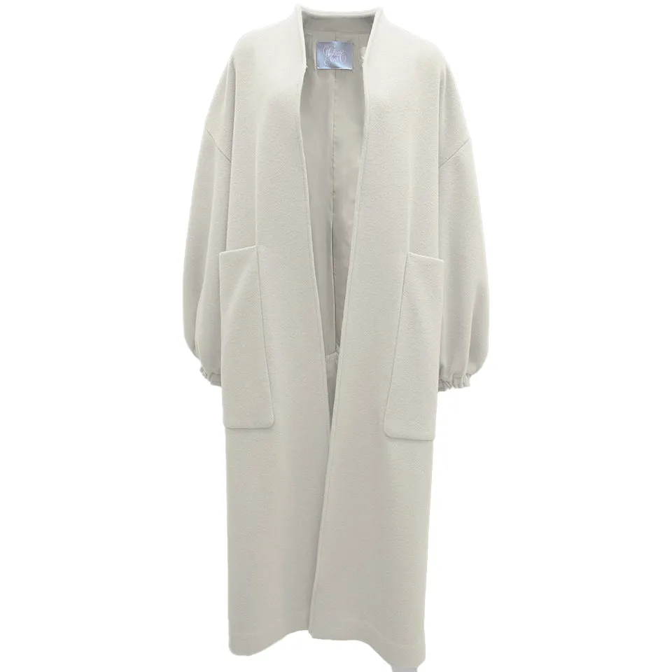 Oversized sustainable wool coat