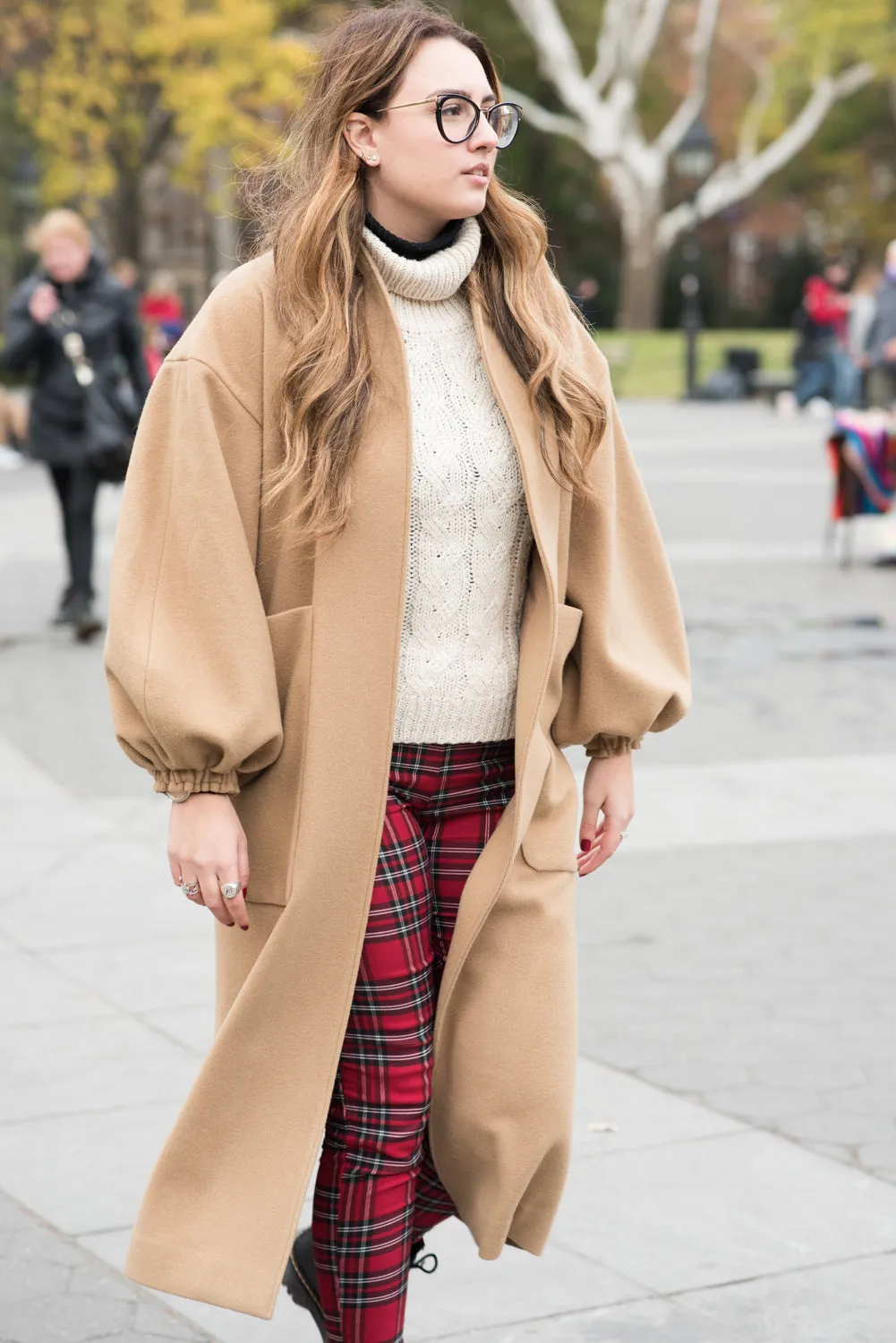 Oversized sustainable wool coat
