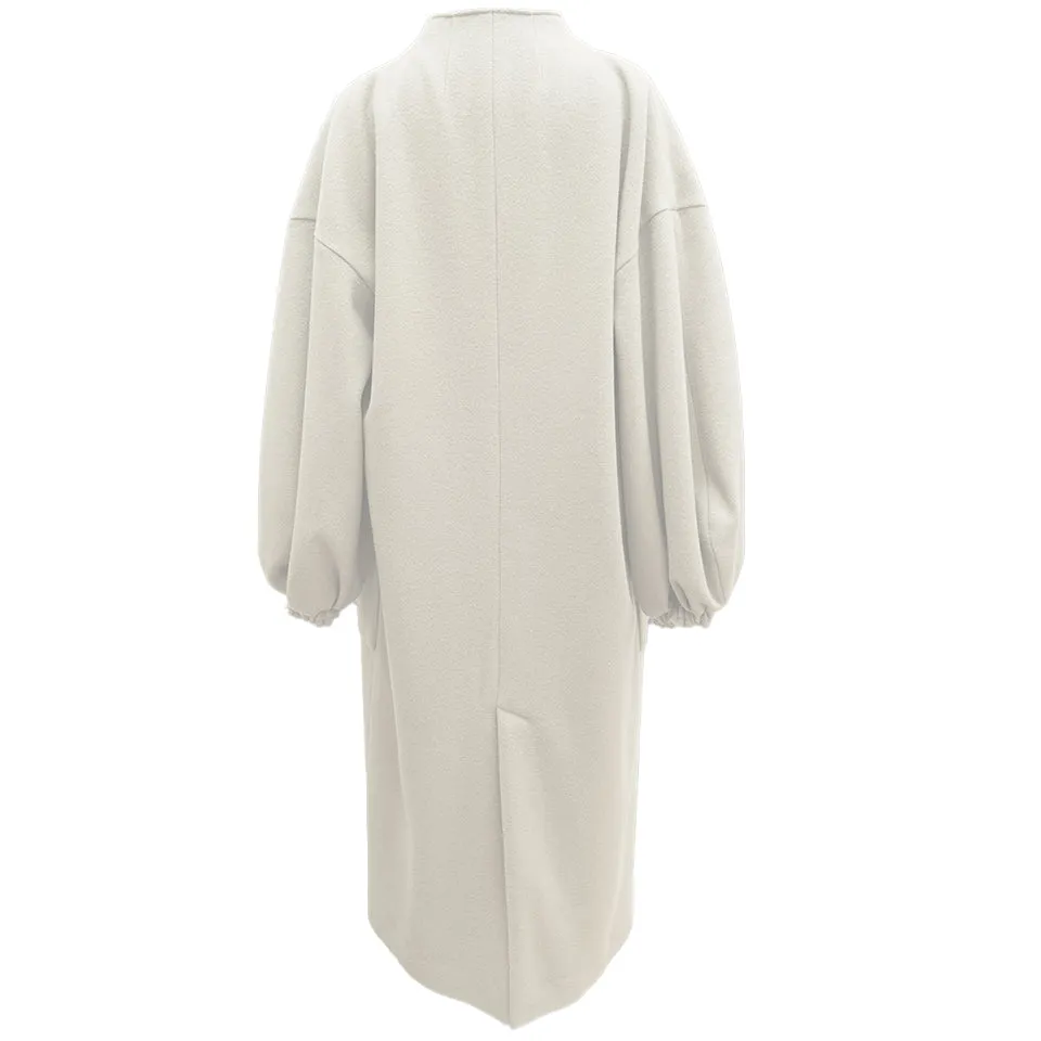 Oversized sustainable wool coat