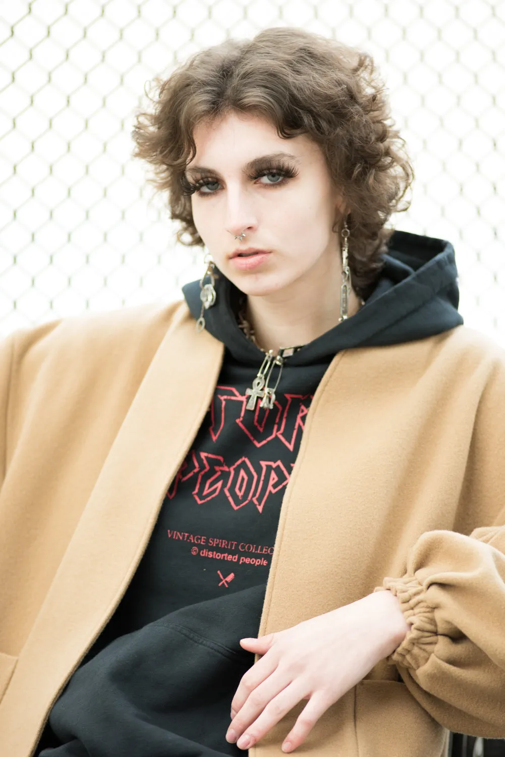 Oversized sustainable wool coat