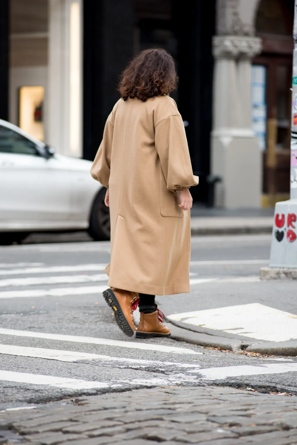Oversized sustainable wool coat