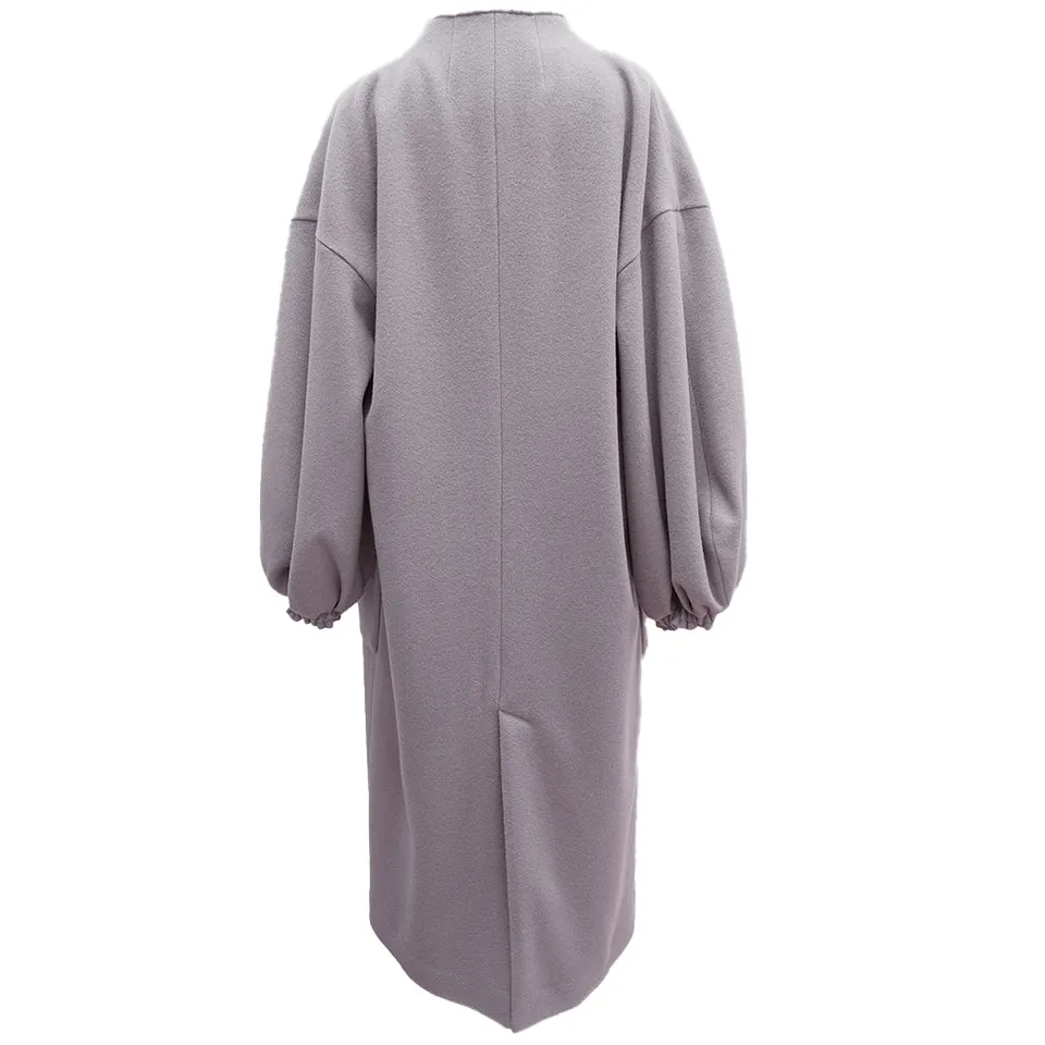 Oversized sustainable wool coat