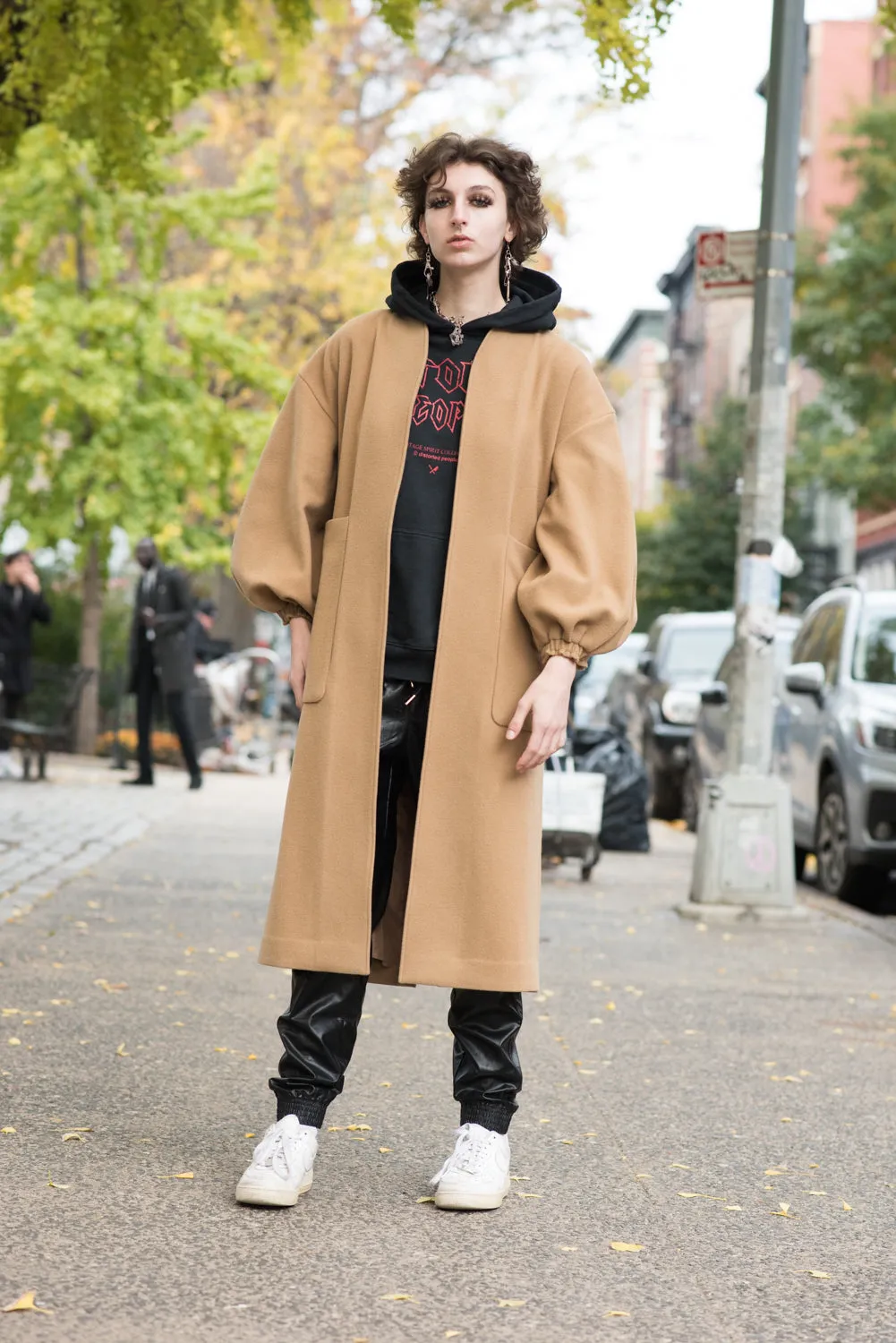 Oversized sustainable wool coat