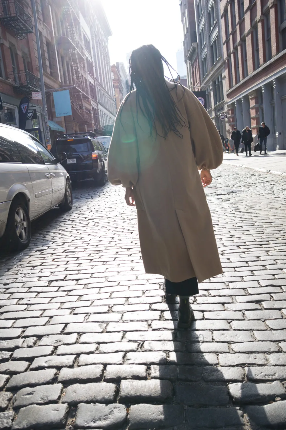 Oversized sustainable wool coat