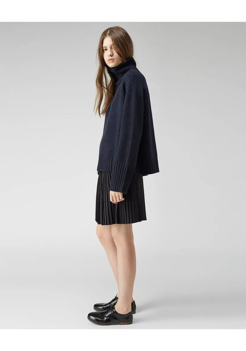 Pleated Crepe Skirt