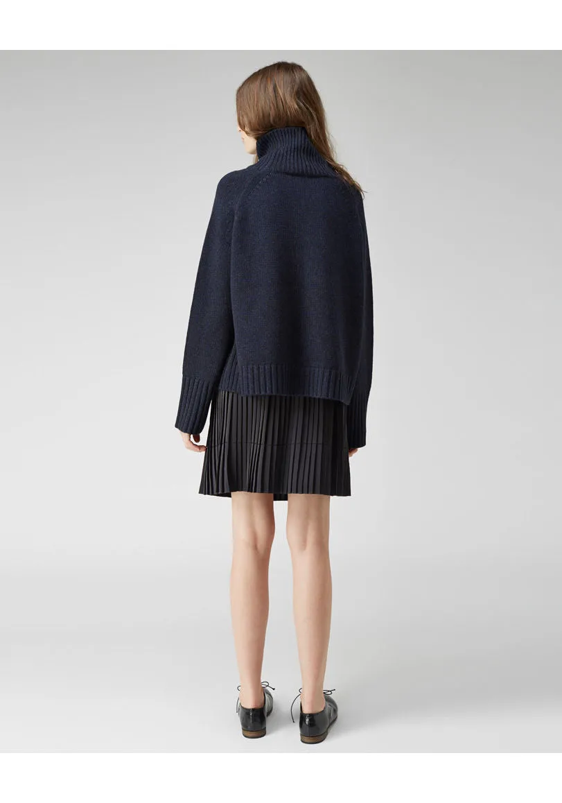 Pleated Crepe Skirt