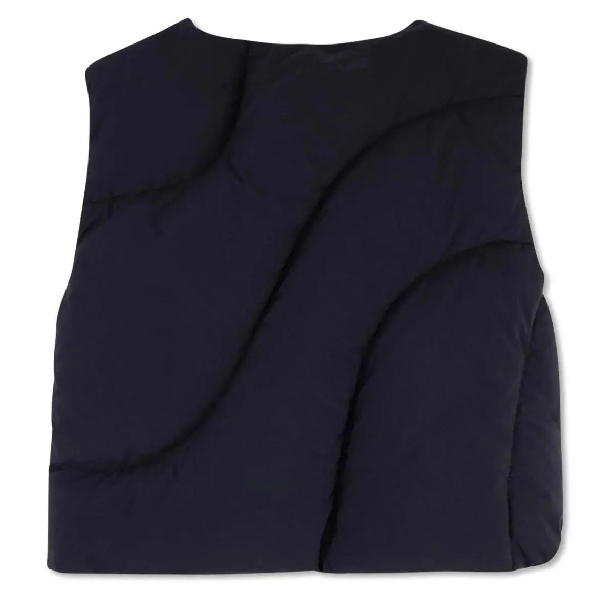"BAD" Sleeveless Puffer Kids Vest - Black