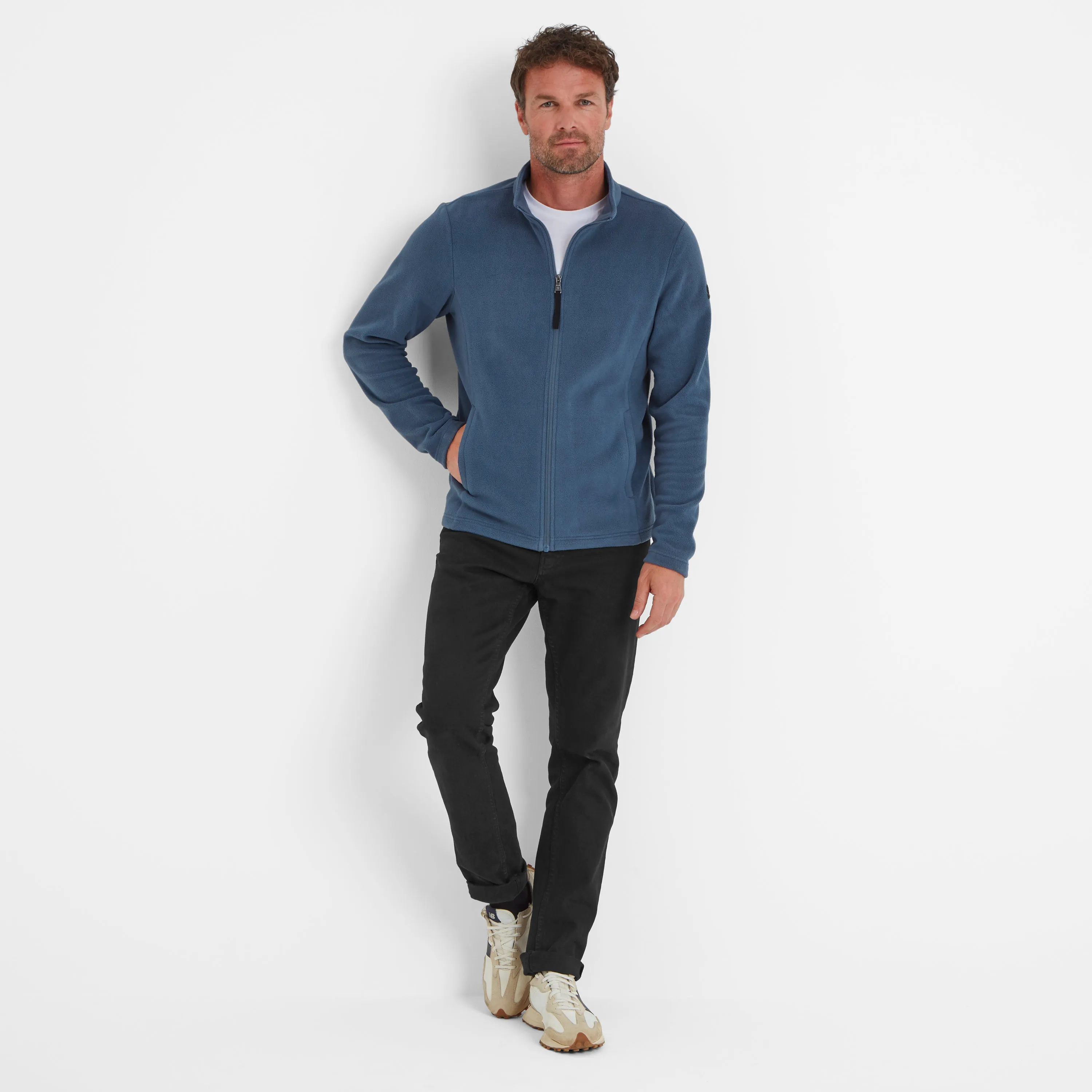 Revive Mens Fleece Jacket - Blue Stone