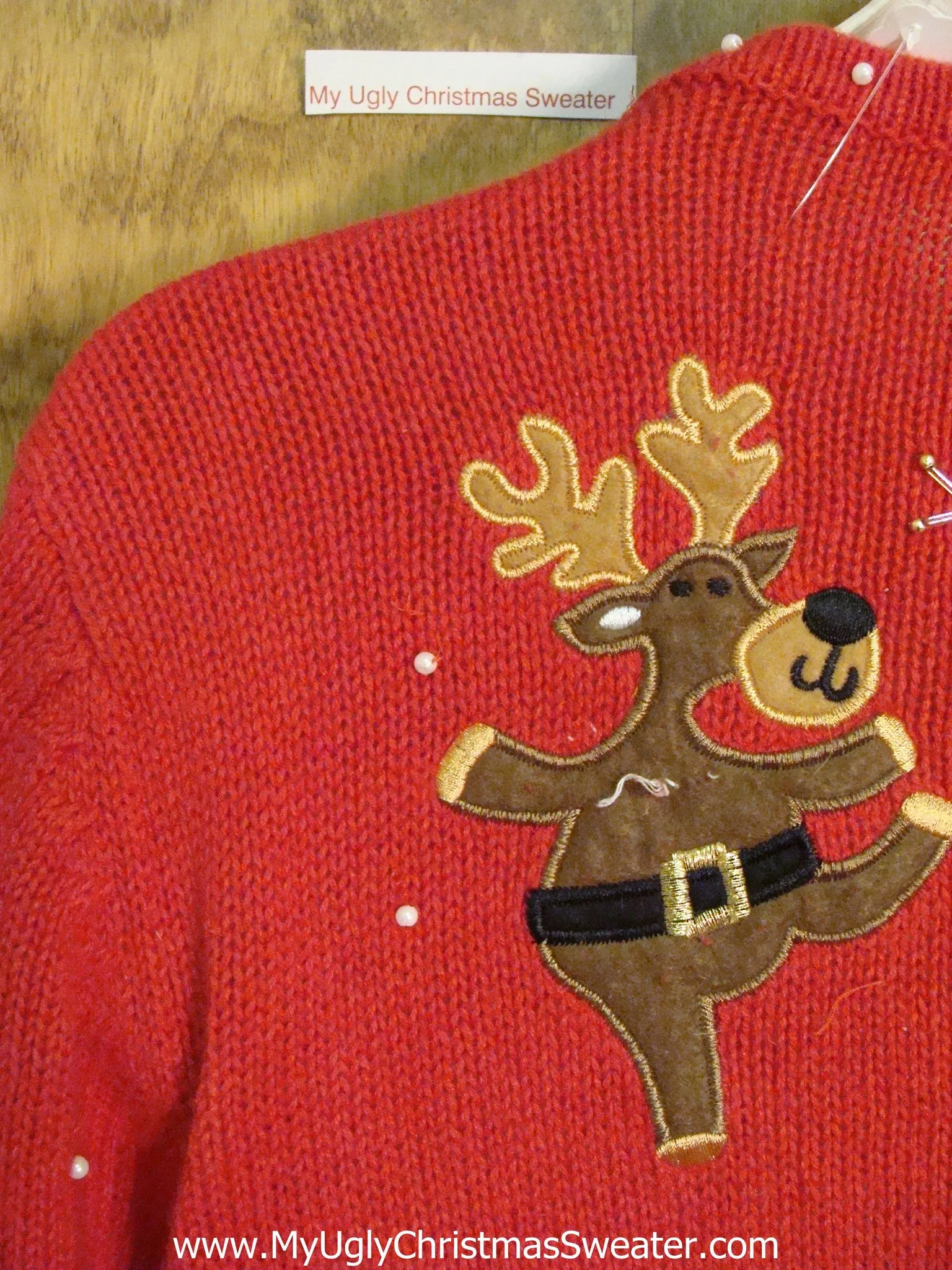 Riendeer Friends Pyramid Tree Light Up Ugly Xmas Sweater
