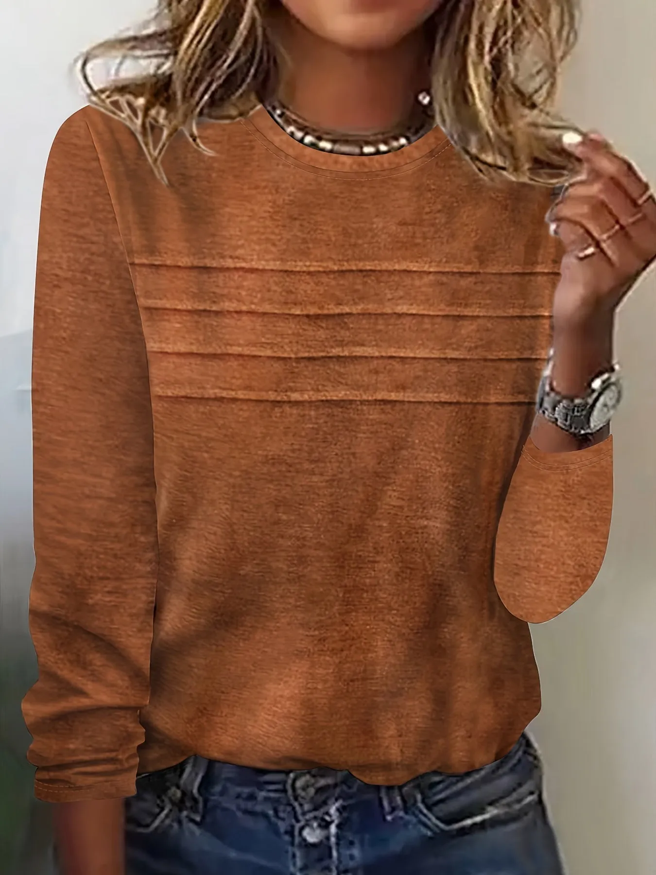 Sage | Casual Round Neck Pullover