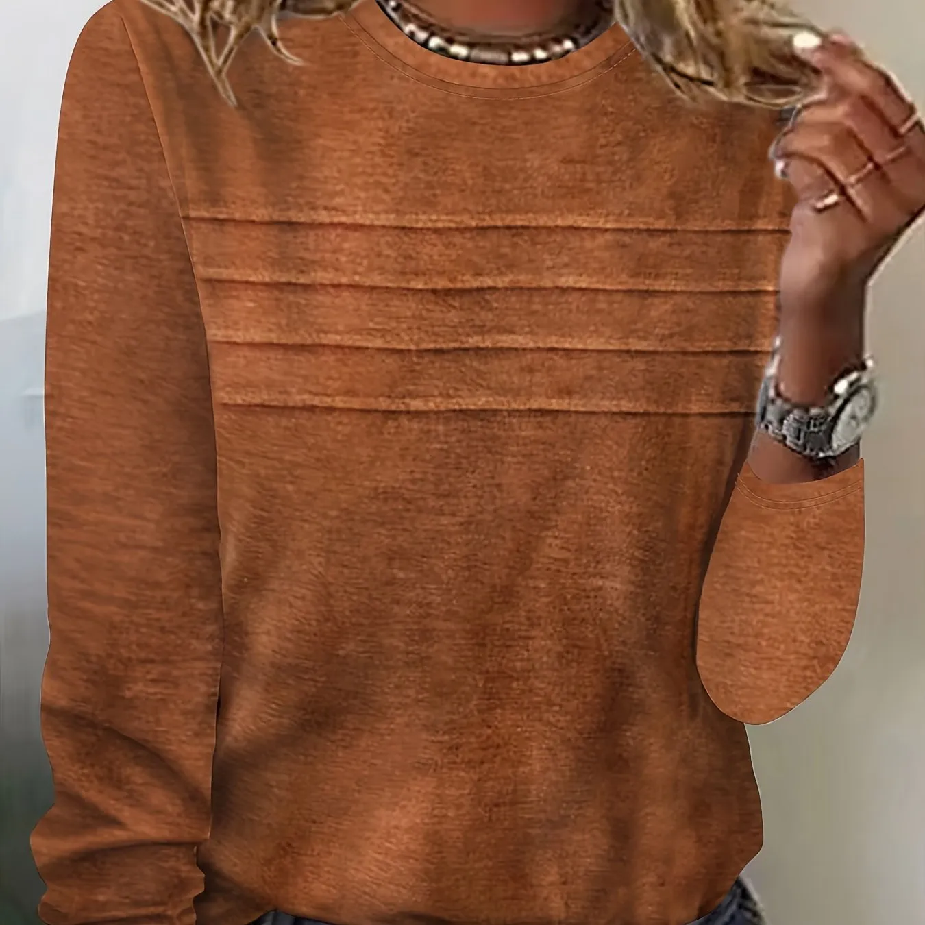 Sage | Casual Round Neck Pullover