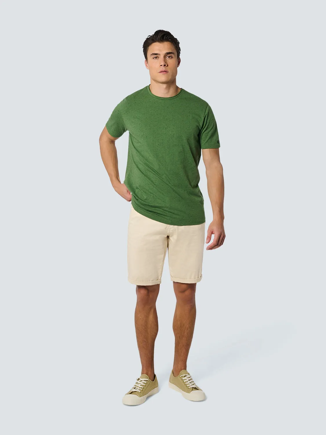 Short Chino Garment Dyed Twill Stretch | Cream