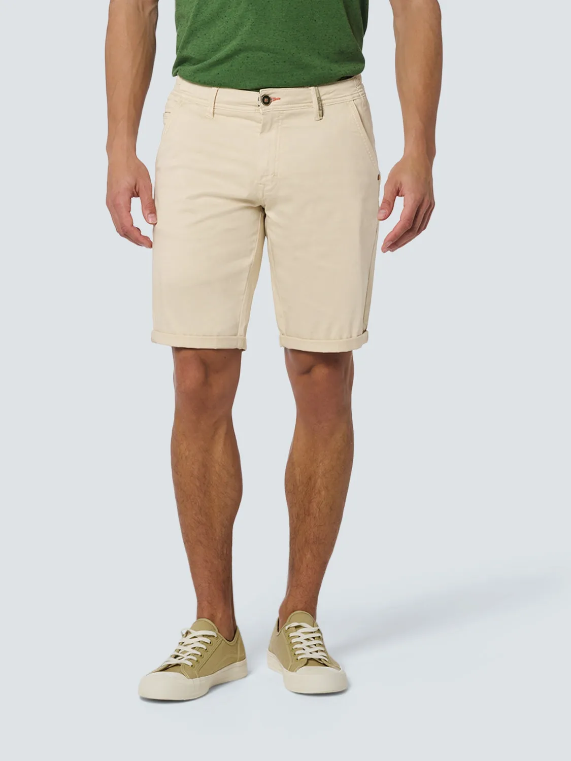 Short Chino Garment Dyed Twill Stretch | Cream