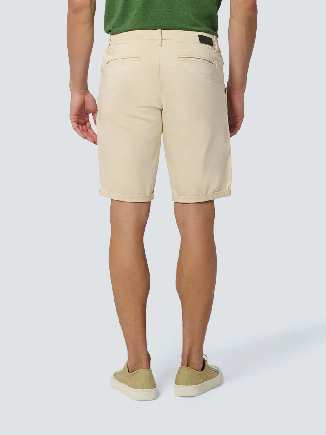 Short Chino Garment Dyed Twill Stretch | Cream