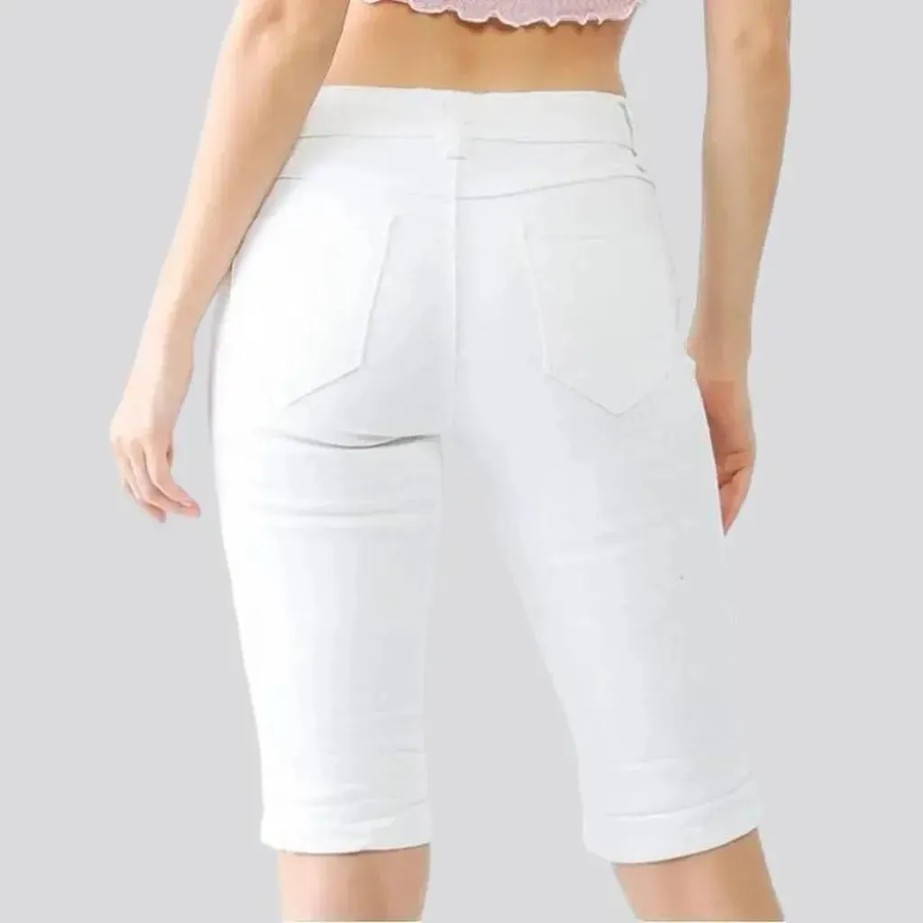 Skinny women's distressed jeans