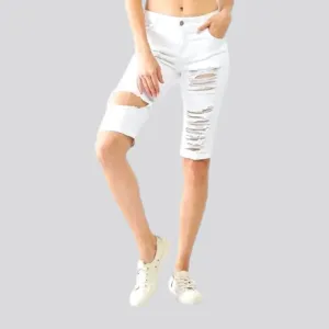 Skinny women's distressed jeans