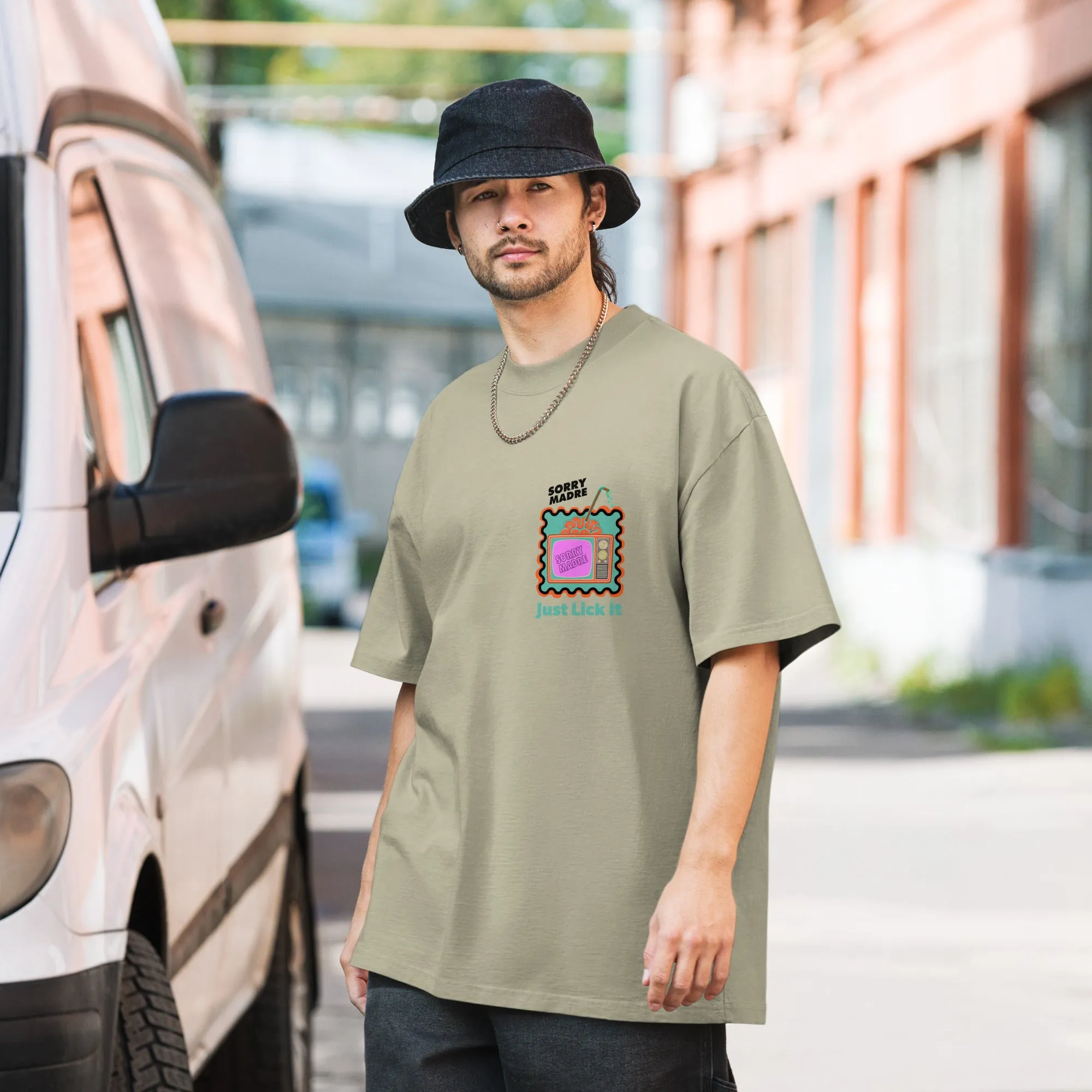 SorryMadre | Lick It | Oversized faded t-shirt
