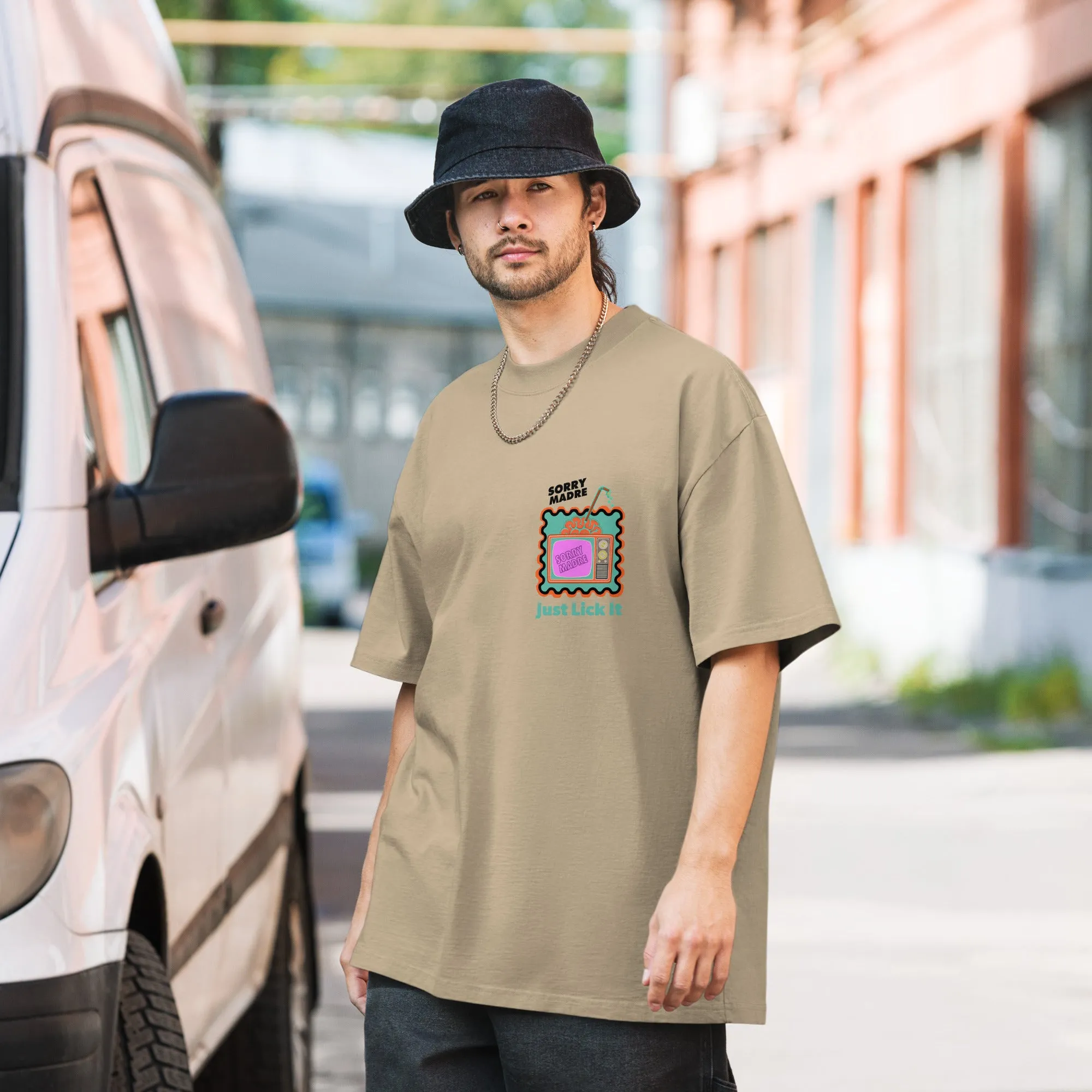 SorryMadre | Lick It | Oversized faded t-shirt
