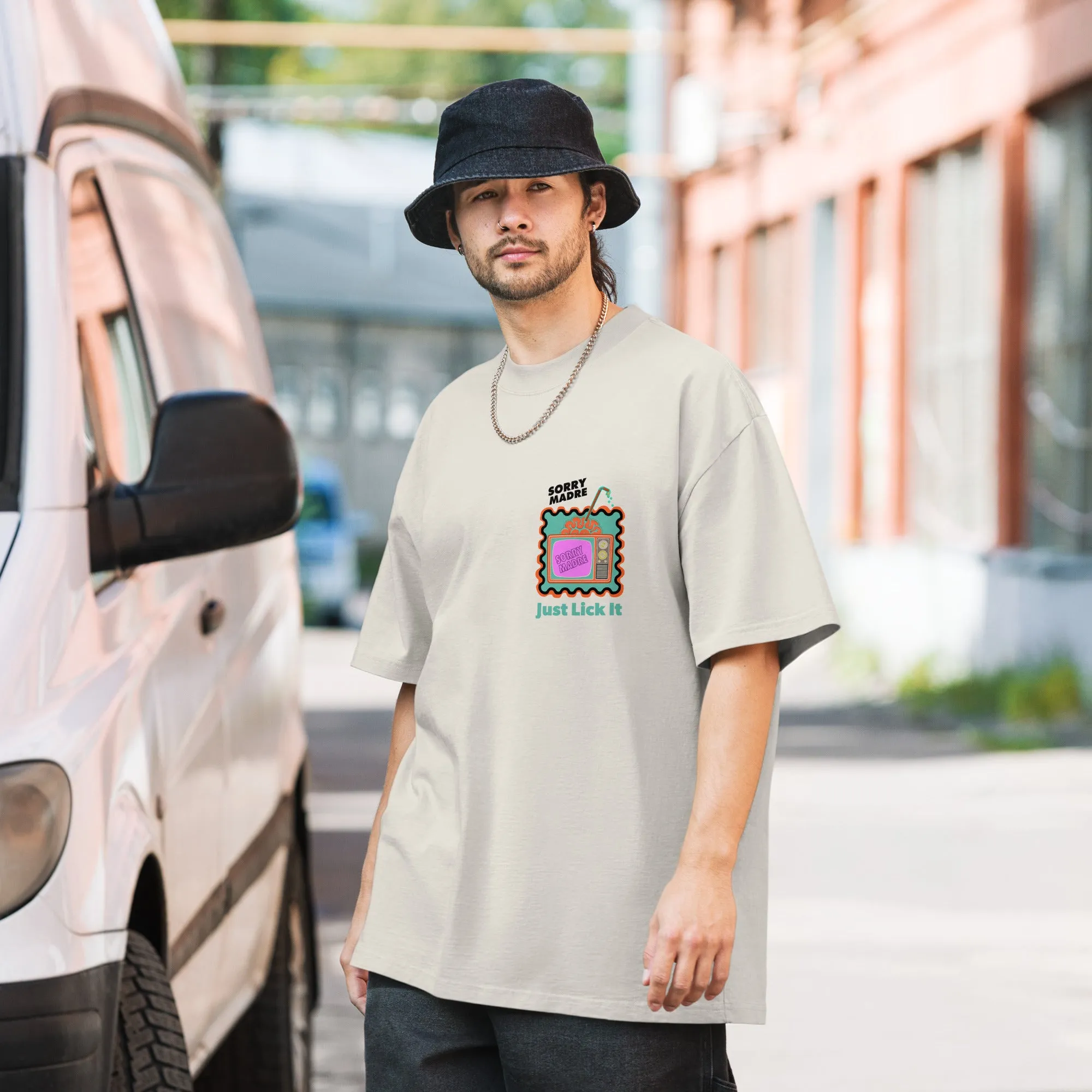 SorryMadre | Lick It | Oversized faded t-shirt