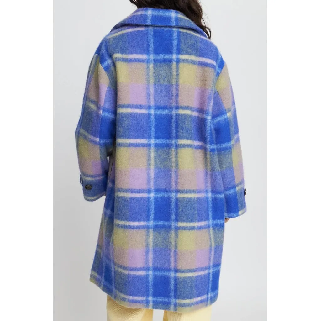 Stella Nova - Checked Wool Coat - 416 Blue Checks