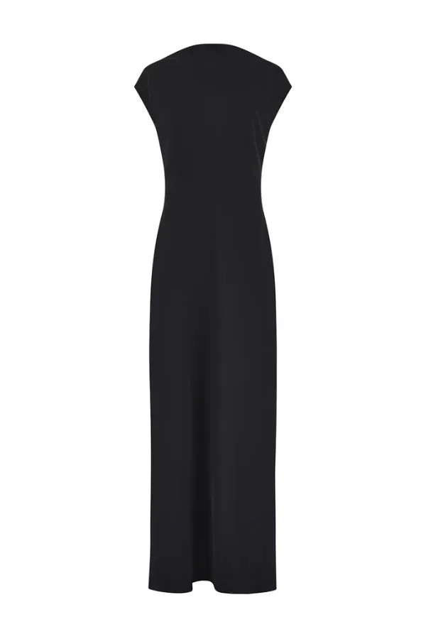 The Ultimate Muse Drape Back Maxi Dress Black