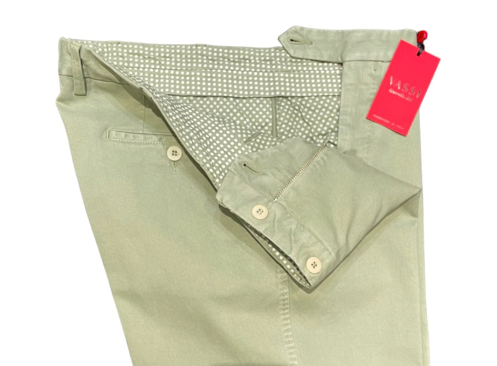 Winter Stretch-Cotton Chino Pants - Pistachio