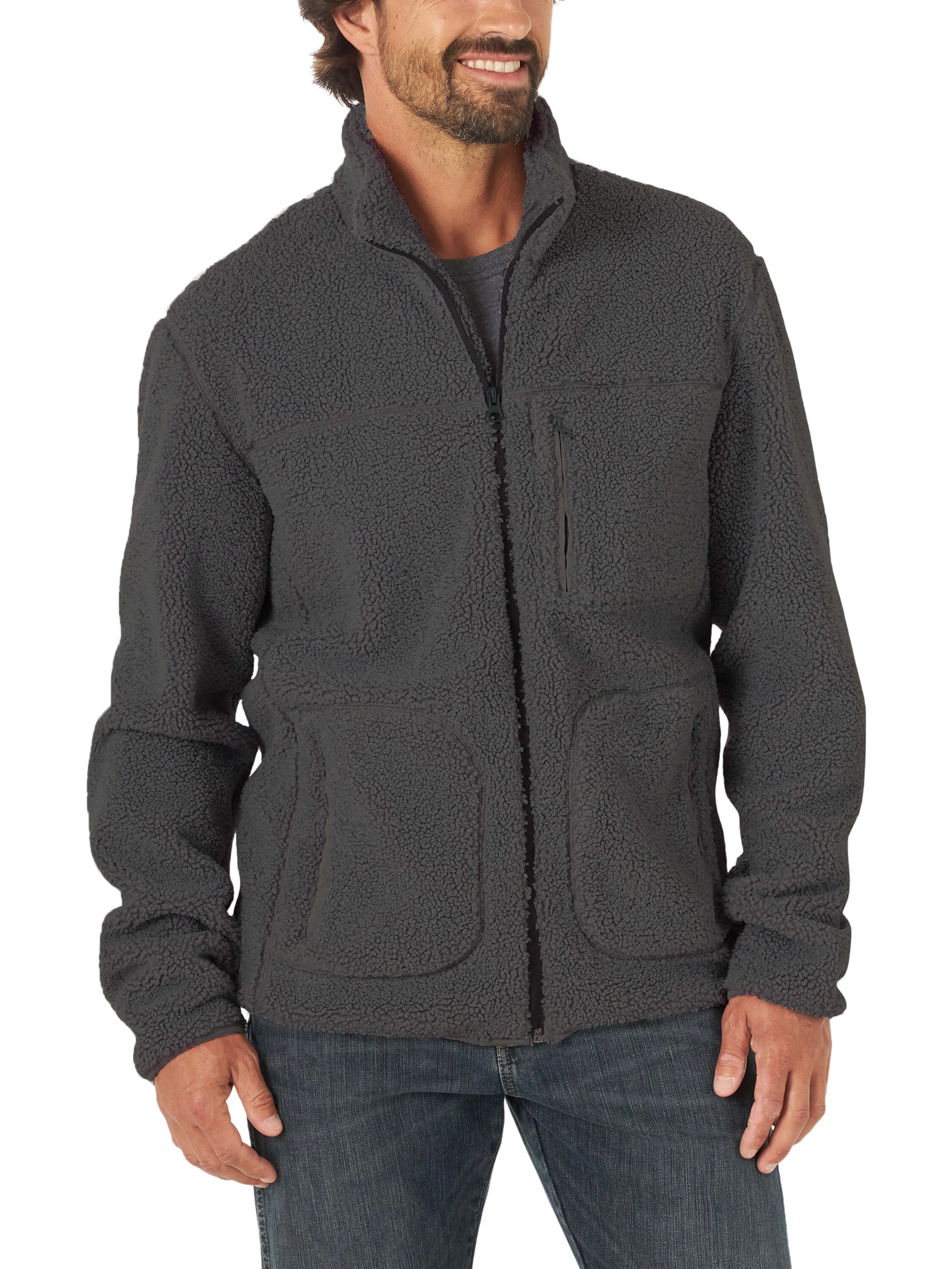 Wrangler | Charcoal Multi Pocket Sherpa Jacket
