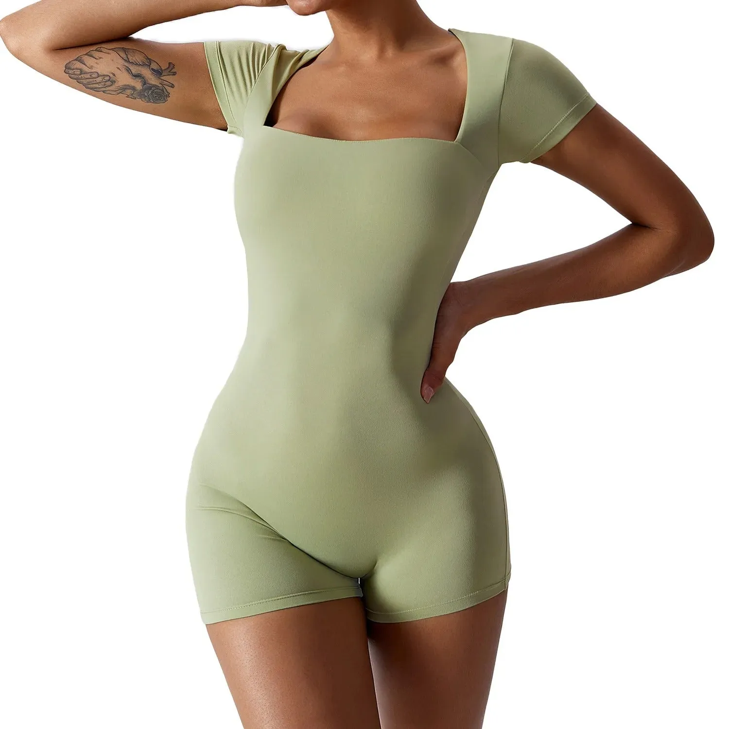 Yoga Jumpsuit with Hip Lifting Design